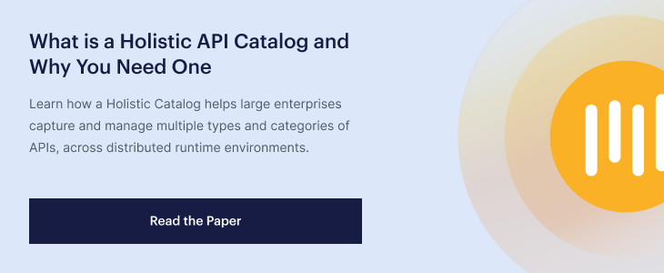 Download our holistic API catalog whitepaper to beat common API catalog tool myths